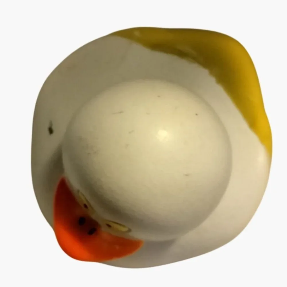 Rubber Ducky Ghost Duck Bath Toy White Yellow Small Collectible - Picture 4 of 6